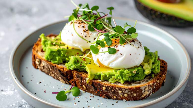 Healthy brunch avocado toast