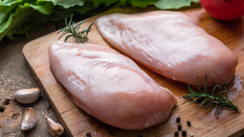 raw chicken breast pieces