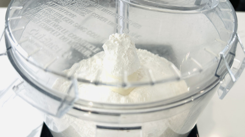 flour in a food processor