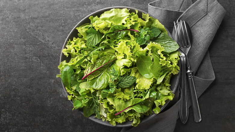 green leafy salad