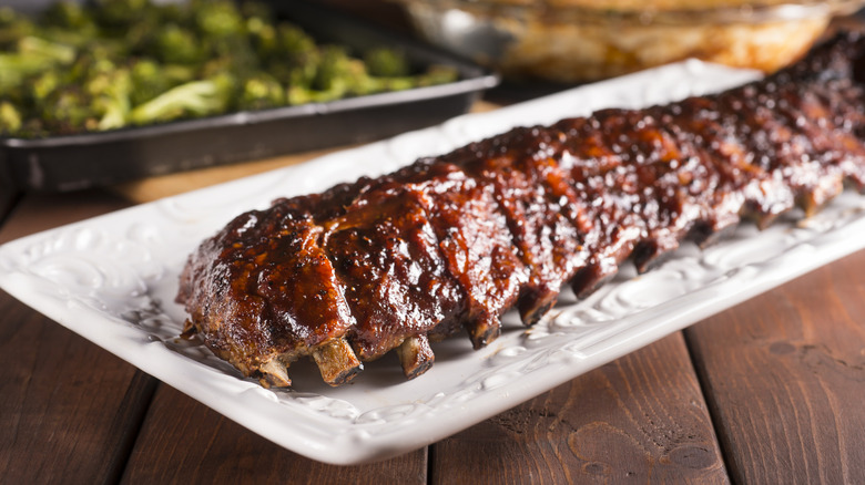 Rack of BBQ ribs