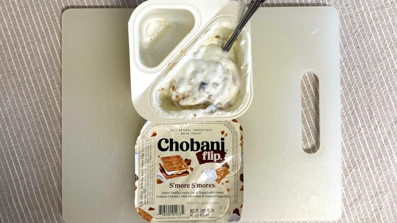 Chobani Flip S'more S'mores opened