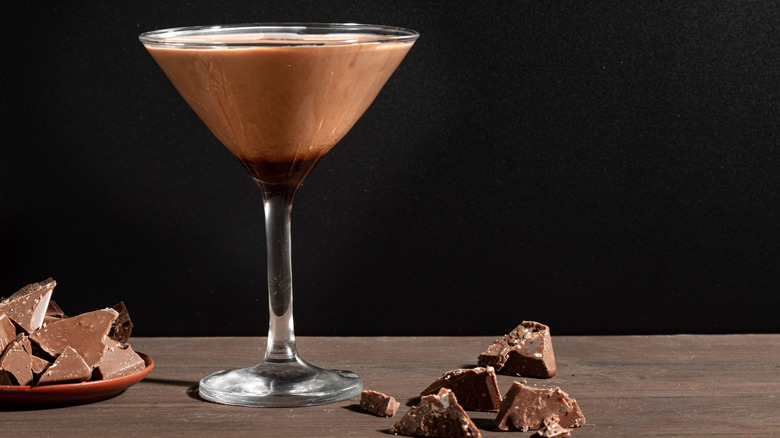 A shaken up chocolate-flavored martini