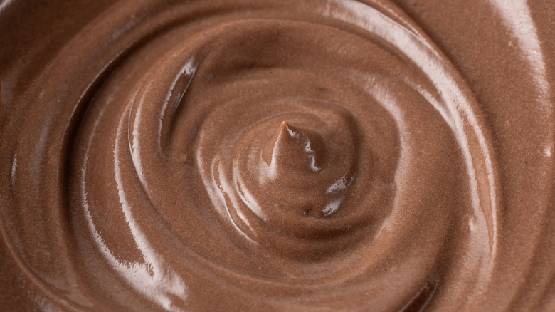 Close-up of chocolate mousse.