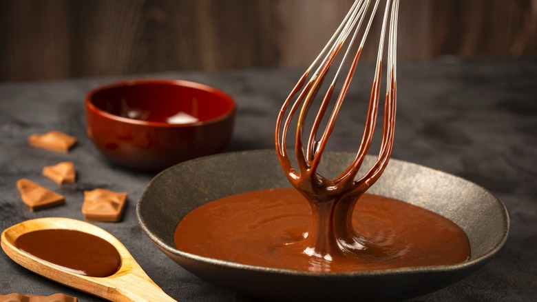freshly made chocolate sauce