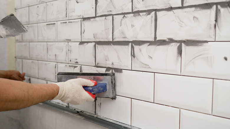 grouting kitchen tiles