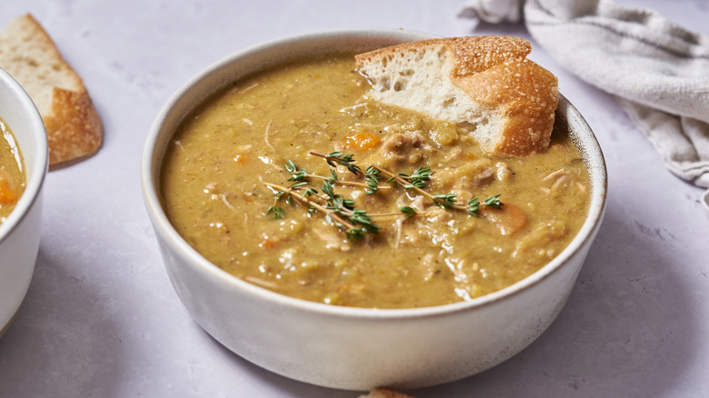 Crockpot Ham Split-Pea Soup - Flipped-Out Food