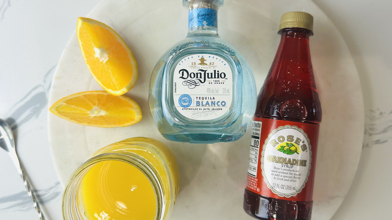 Ingredients for Tequila Sunrise