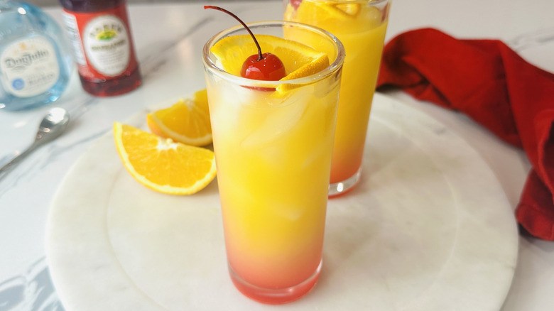 Tequila Sunrises on platter