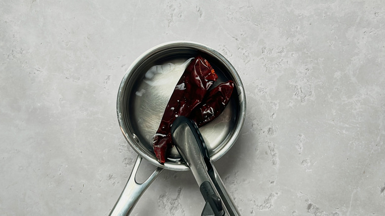 putting chile in water