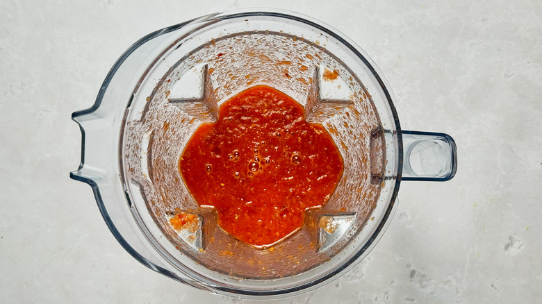 salsa in a blender