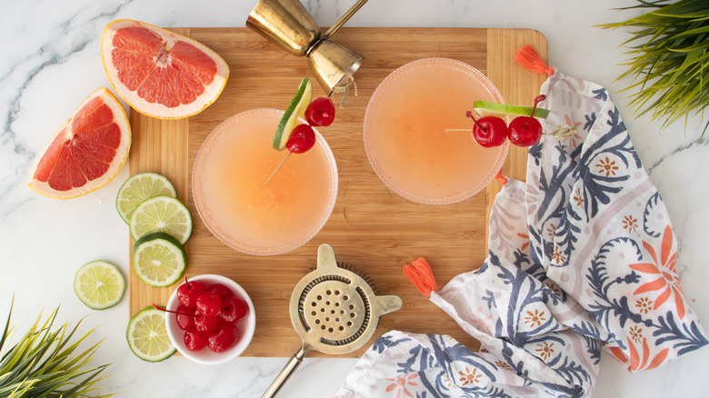 Overhead shot of Hemingway daiquiris