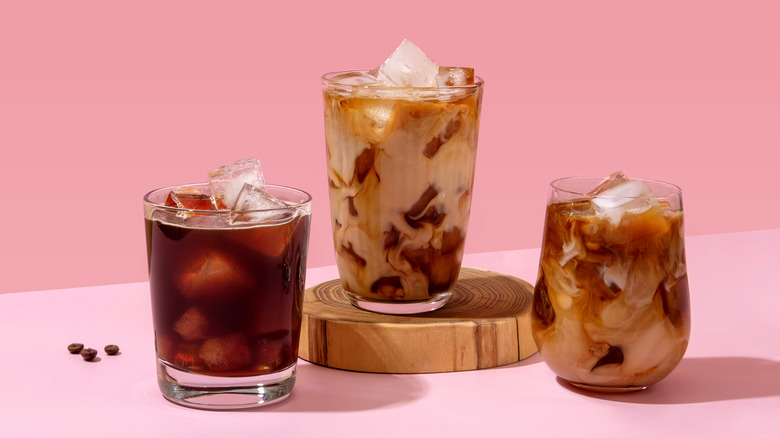 glasses of iced coffee