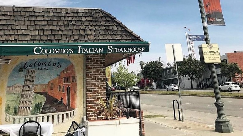 Exterior of Colombo's Italian Steakhouse with a rustic and old-school charm