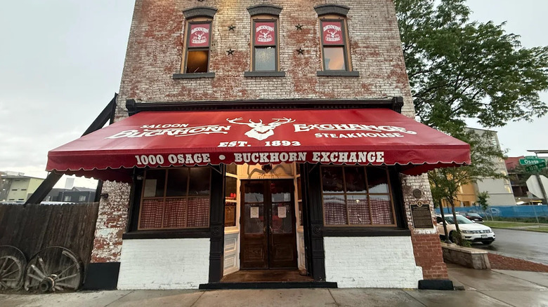 The exterior of Buckhorn Exchange steakhouse in Denver