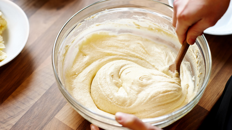 Mixing bowl of batter