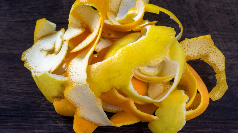 lemon and orange citrus peels