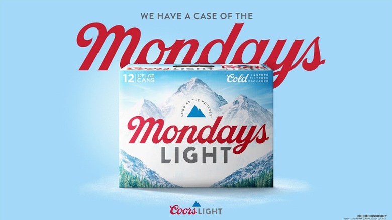 Sekotak bir ringan hari Senin oleh Coors