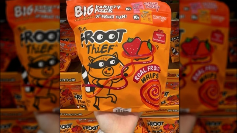 A pack of The Froot Thief Real Fruit Whips in a Costco