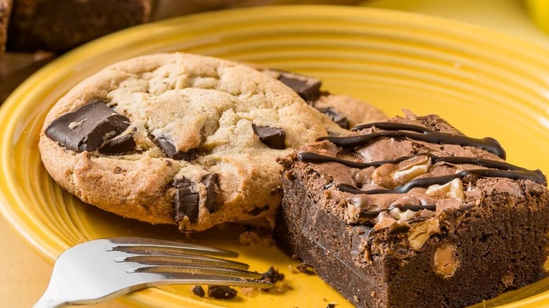 David's cookies and brownies on plate