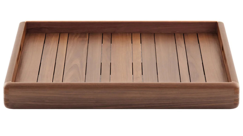 loveTeak drink tray in medium brown