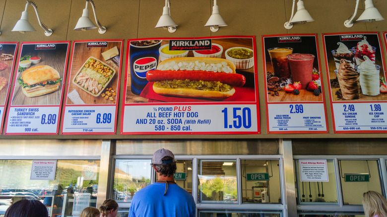 Costco food court counter