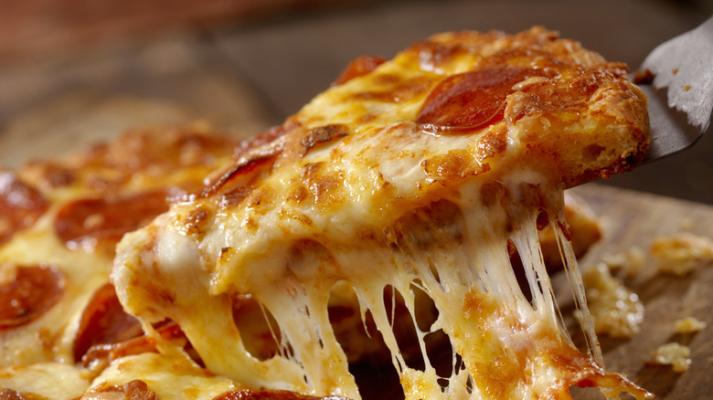 slice of pizza with cheese