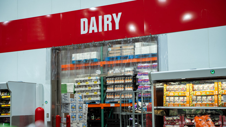 The dairy section at a Costco