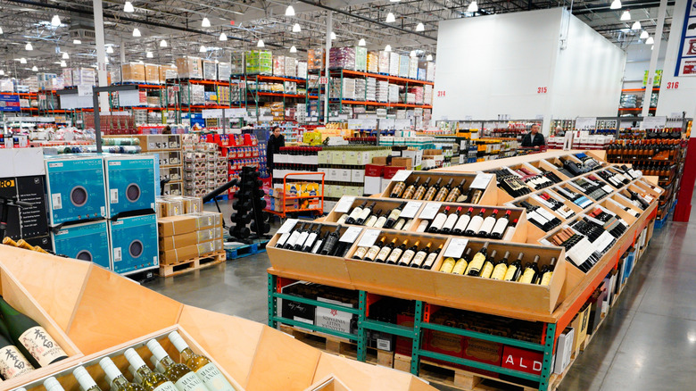alcohol aisles in Costco