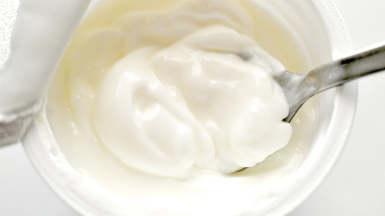 Greek yogurt in an unbranded container