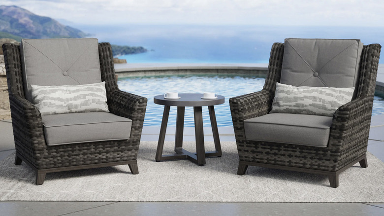 The Grand Leisure Lansing 3-piece Outdoor Patio Seating Set with Deep Cushions from Costco