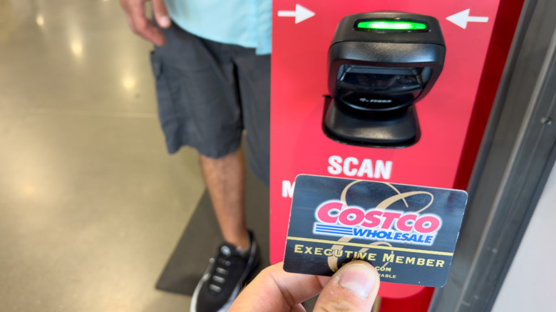 Card scanner at Costco entrance