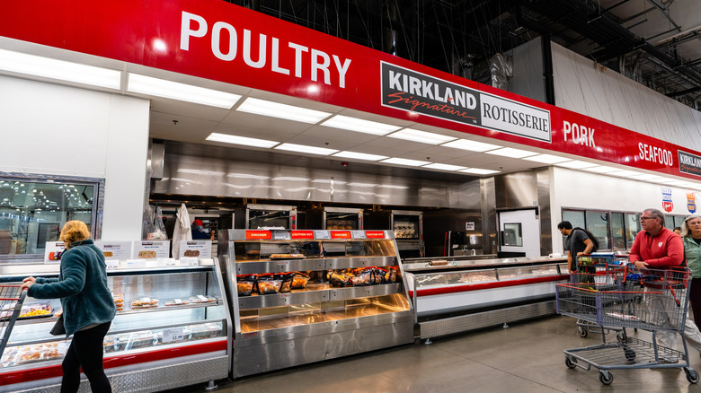 Costco shoppers in the ready-to-eat meals section