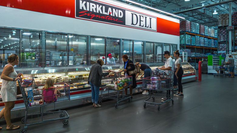 Customers shopping at a Costco Kirkland Deli
