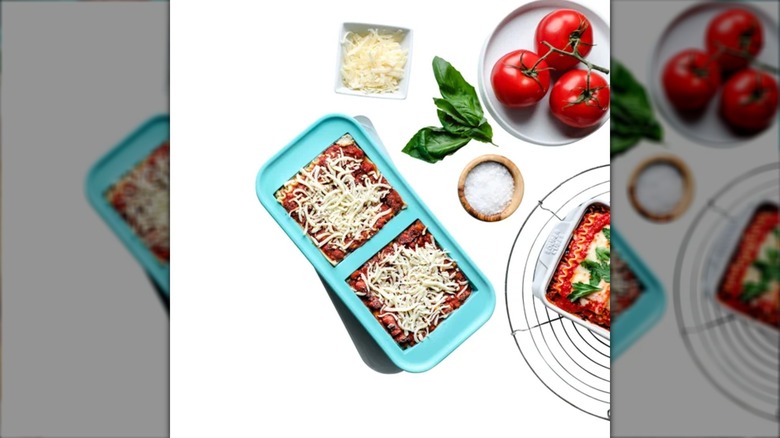 Souper Cubes trays with food