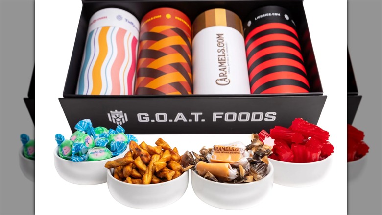 G.O.A.T. Foods Best Set assorted snacks and candies, 4 pack.
