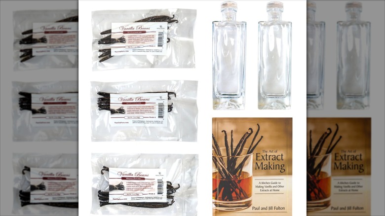 Materials for making homemade vanilla extract by VanillaPura.