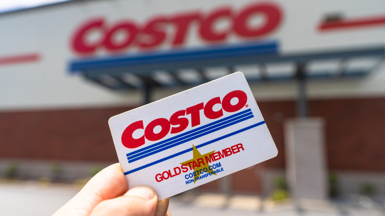 Costco card outside of store