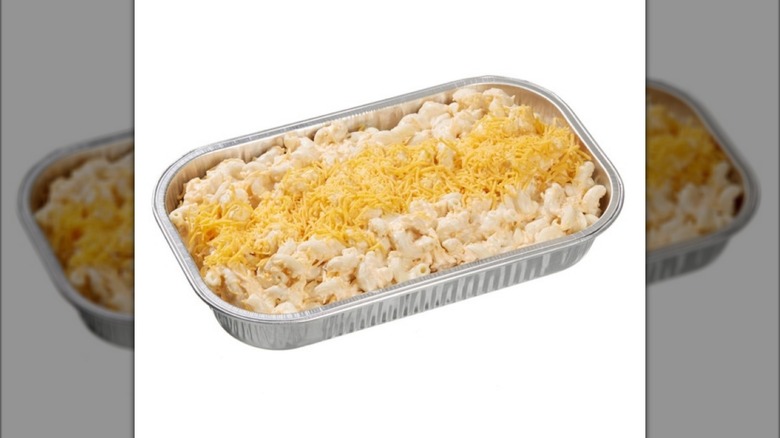 The Kirkland Signature Mac and Cheese from Costco on white background