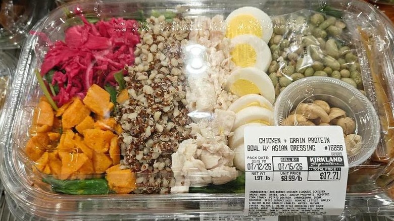 Package of Kirkland Signature Chicken & Grain Bowl with Asian Dressing