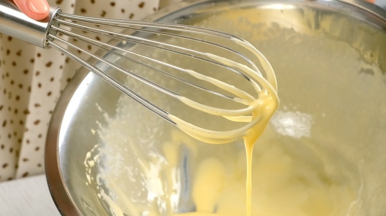 Stack of metal mixing bowls
