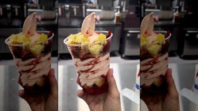Costco strawberry shortcake sundae