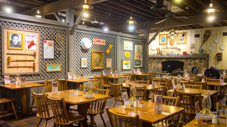 Inside a Cracker Barrel store