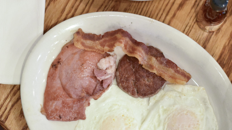 Cracker Barrel ham and bacon