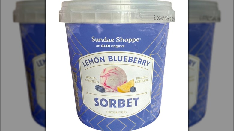 Sundae Shoppe Premium Sorbet Pint Lemon Blueberry