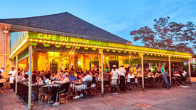 Cafe du Monde's original location in New Orleans' French Quarter