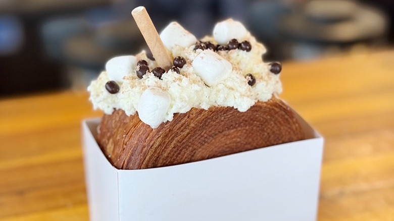 Hot chocolate croissant from Lakon Patisserie