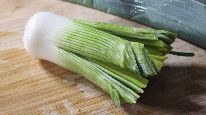 trimmed leek