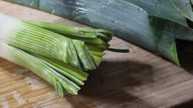 trimmed leek