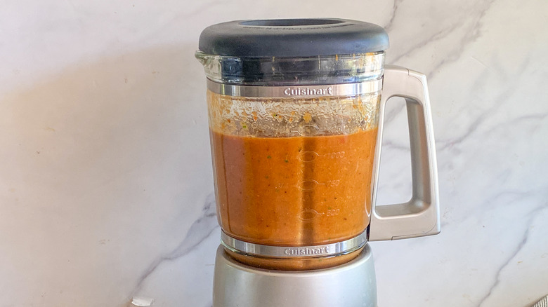 soup in blender